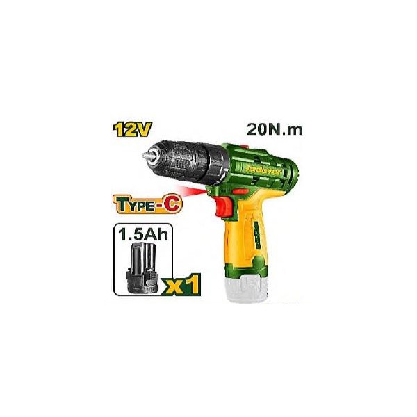 JD drel 12V sarı-yaşıl 2 Akulu 1K=10 1P=1